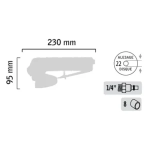 vente pas cher Général Pneumatic Meuleuse D’angle Pneumatique 390W Général Pneumatic GP3525 6