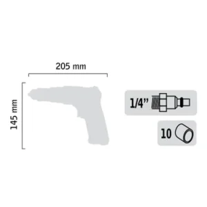 Général Pneumatic Perceuse Visseuse Pneumatique 300W Général Pneumatic 10 Mm Réversible – GP2306A Nouveau 6