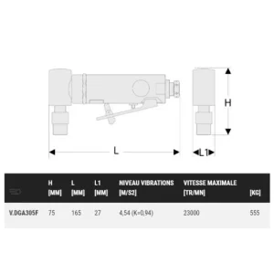 Meuleuse D’angle Pneumatique à Pince 6 Mm Facom V.DGA305F Retour Gratuit 6