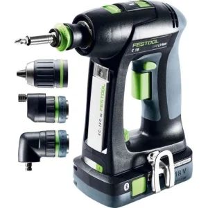 mode Perceuse-visseuse 18V Festool C 18 HPC 4,0 I-Set + 2 Batteries 4 Ah + Chargeur + SYSTAINER 3 – 576992 18