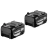 qualité supérieure Pack 2 Batteries Metabo LI-POWER 18 V 5.2 Ah 10