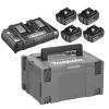 Pack énergie Makita 4 Batteries 18 V 6 Ah BL1860B + Chargeur Double DC18RD + Coffret MAKPAC marque pas cher 19