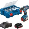 meilleur cadeau Perceuse-visseuse 18V Bosch GSR 18V-28 + 2 Batteries 4 Ah + Chargeur + Coffret L-CASE + 82 Accessoires – 06019E610C 22